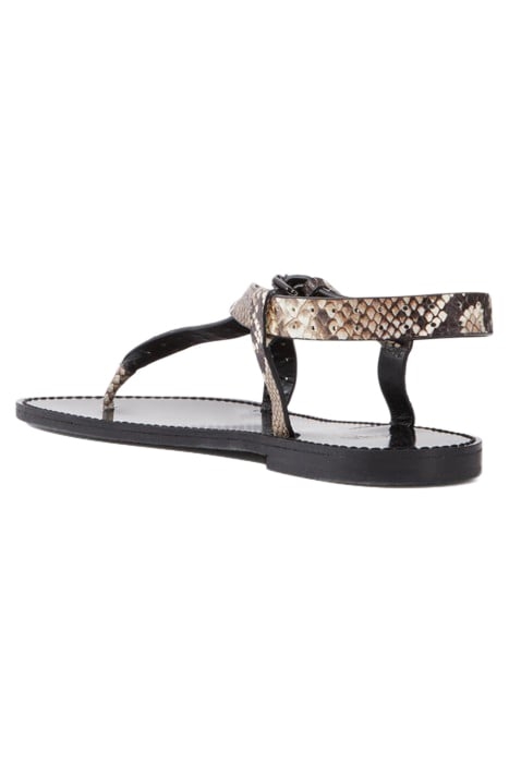 SANDALES AVEC BRIDES PERFORÉES BEIGE-BROWN 2