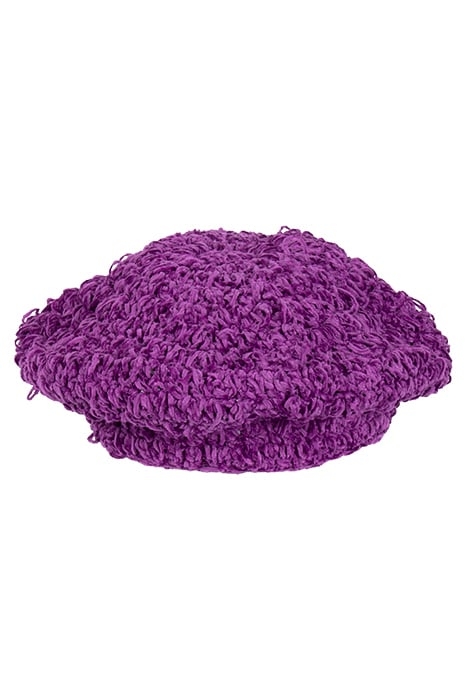 VELVET CROCHET BERET SPARKLING GRAPE 2