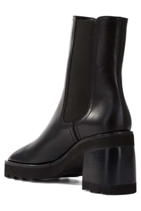 BOTTINES CHELSEA EN CUIR A TALON HAUT BLACK 2