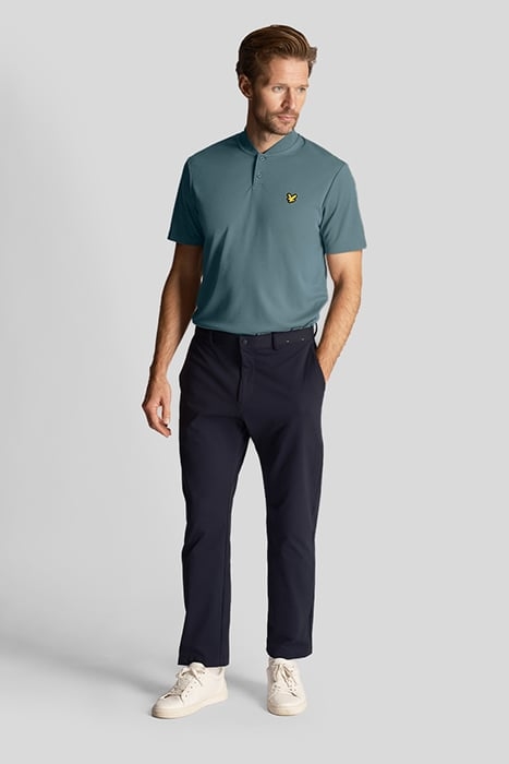 BOMBER COLLARED POLO SHIRT IRON BLUE 3