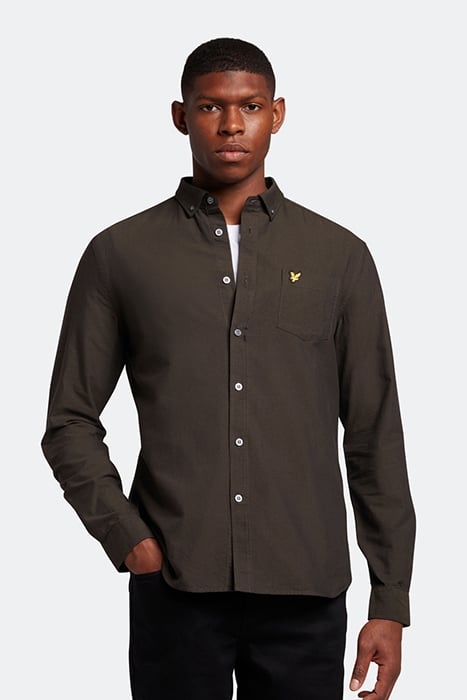 REGULAR FIT LIGHT WEIGHT OXFORD SHIRT OLIVE/JET BLACK 1