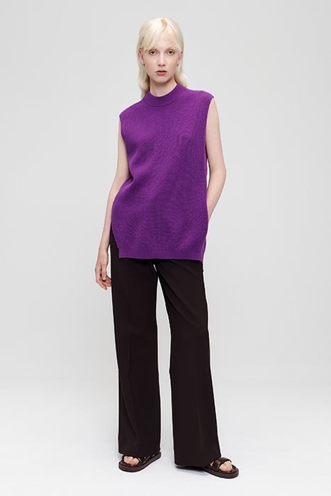 BIBA RIBBED SLEEVELESS TOP PURPLE MAGIC 1