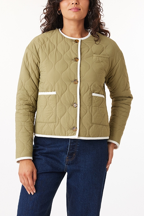 REVERSIBLE JACKET EGGNOG/OLIVE 1