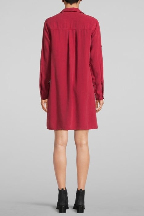 LONG SLEEVE A-LINE DRESS RUBY RED 2