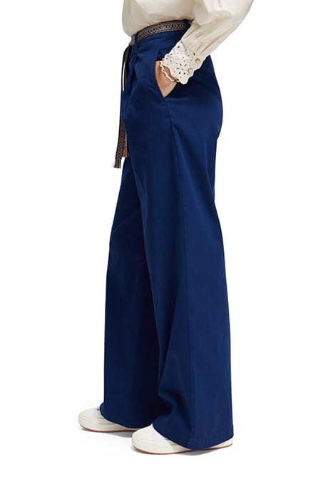 ROSE - PLEATED HIGH RISE WIDE LEG WORKWEAR PANTS MARINE 6