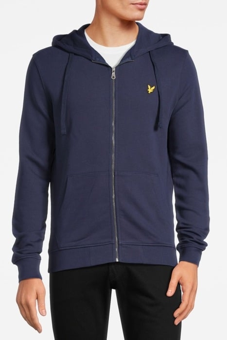 FOOTBALL WORLD GRAPHIC ZIP THROUGH HOODIE NAVY 1