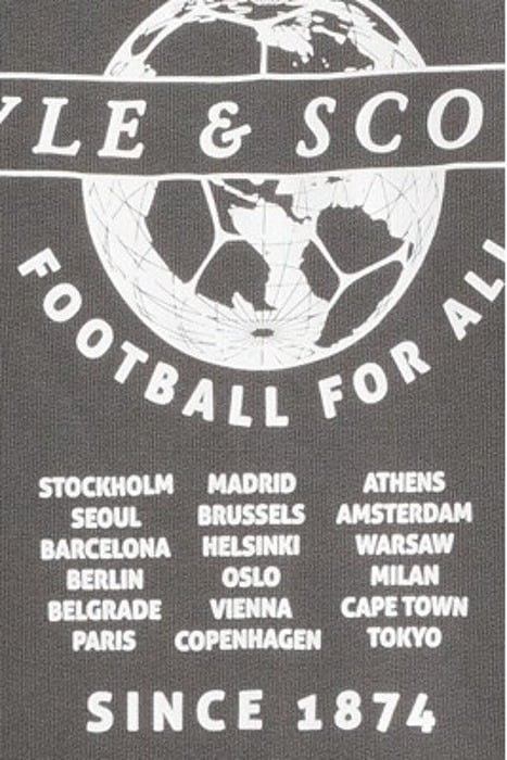 FOOTBALL WORLD GRAPHIC CREW NECK SWEATSHIRT GUNMETAL 5