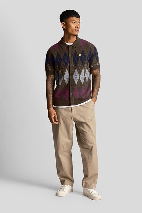 BRITISH ARGYLE POLO OLIVE 3