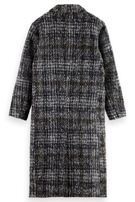 DOUBLE BREASTED COAT IN A BLUE CHECK NIGHT 5