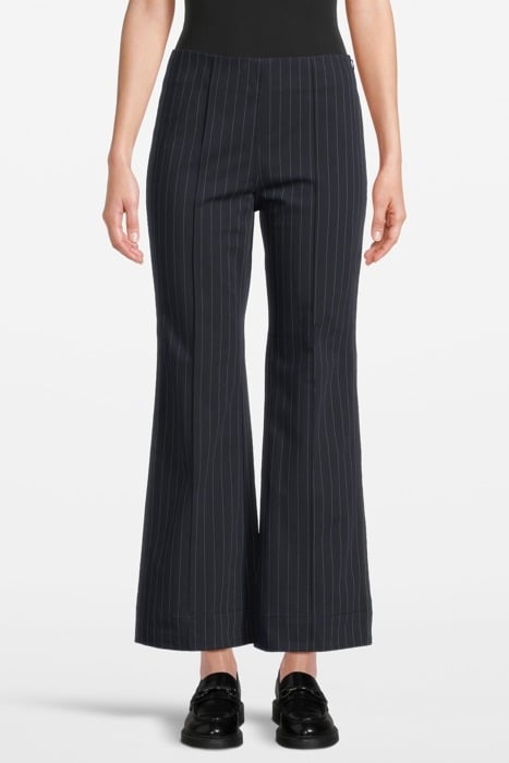 STRETCH STRIPE CROPPED PANTS SKY CAPTAIN 1