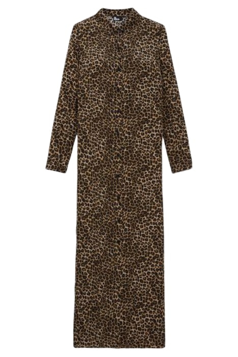 ROBE LONGUE PETIT LEO SOIE LEOPARD 3