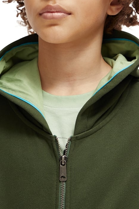 BOYS RELAXED FIT ZIP-THROUGH HOODIE IN ORGANIC COTTON FOREST 6