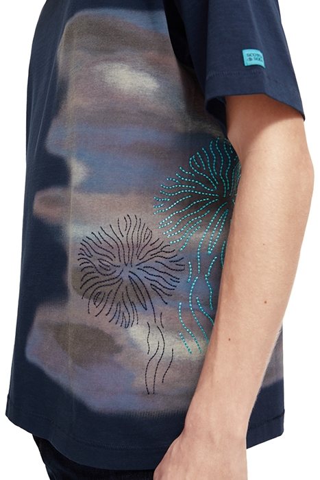 BLURRED LANDSCAPE ARTWORK T-SHIRT STEEL 6