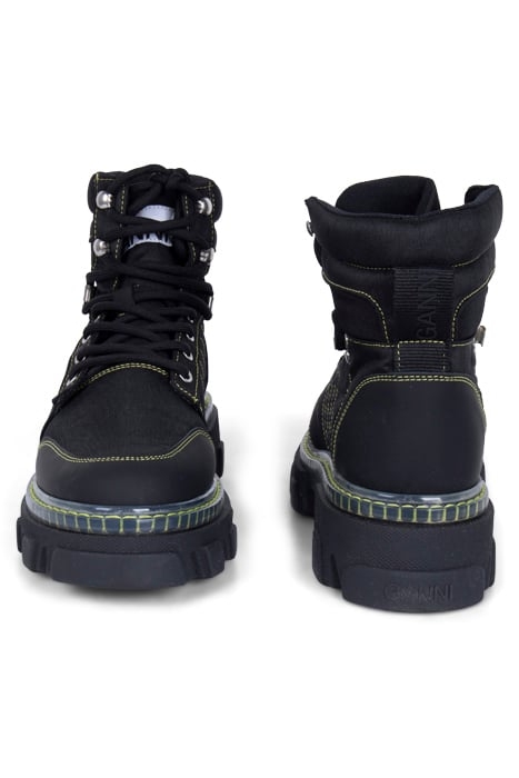 CLEATED LACE UP HIKING BOOT BLACK 2