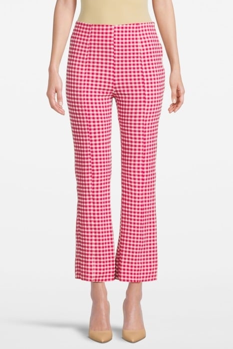 STRETCH SEERSUCKER CROPPED PANTS LOVE POTION 1