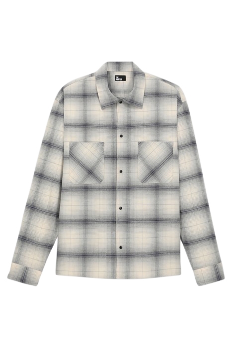 CHEMISE MANCHES LONGUES A CARREAUX NAVY-BEIGE 1