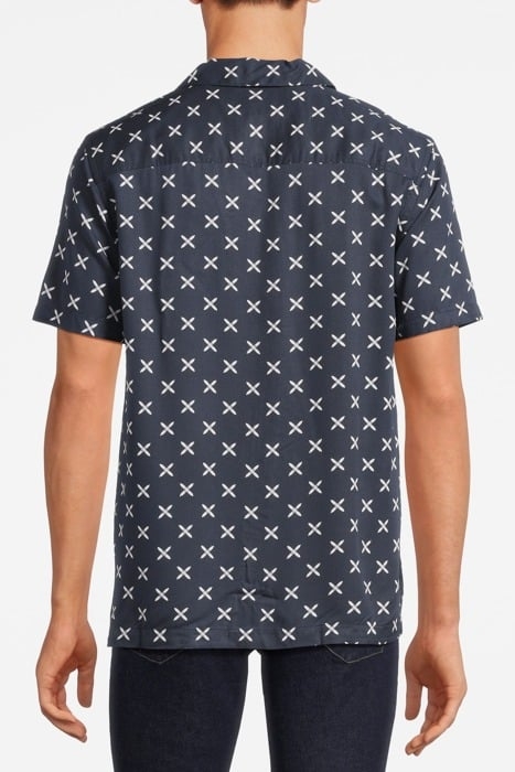 SHUTTLE PRINT REVERE COLLAR SHIRT DARK NAVY 2