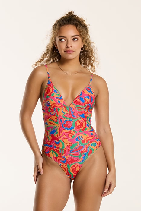LADIES ROWY SWIMSUIT GROOVY LOVE ORANGE SUN GROOVY LOVE 1