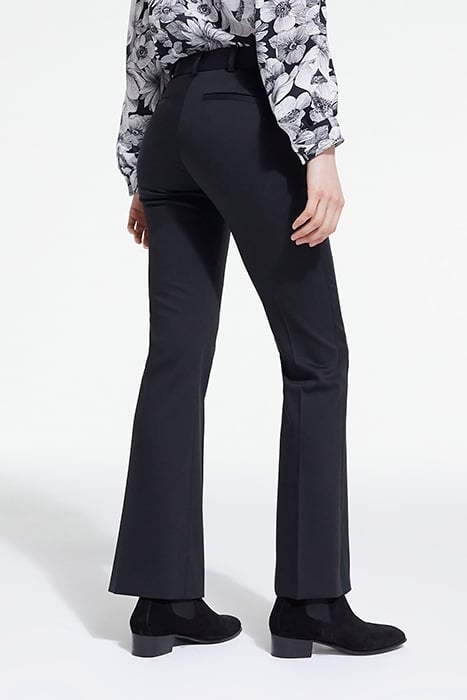 PANTALON COSTUME BAS EVASE DETAIL BANDE SATIN BLACK 2