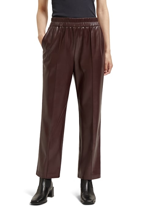 ESTELLE - FAUX LEATHER JOGGER BORDEAUX 1