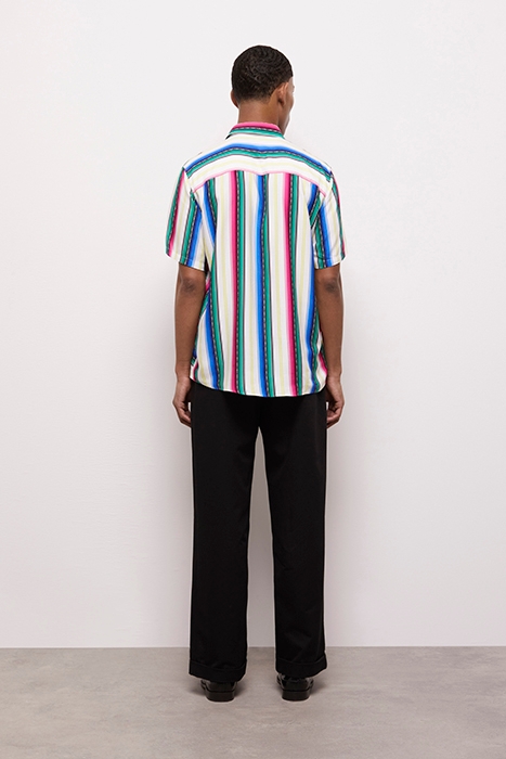 CHEMISE A MANCHES COURTE ET COL CLASSIQUE IMPRIMEE MULTICOLO 3