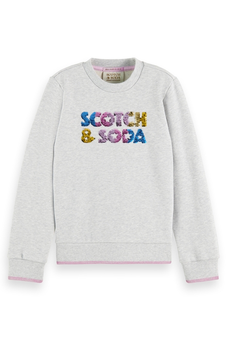 GIRLS REGULAR-FIT SEQUIN ARTWORK SWEATSHIRT GREY MELANGE 4