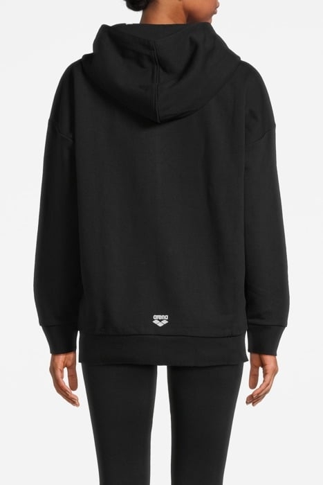 WOMAN FULL ZIP HOODIE SWEATSHIRT BLACK 2