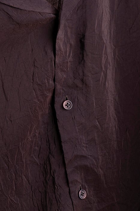 CRINKLED RESORT SHIRT DARK CHOCO 3