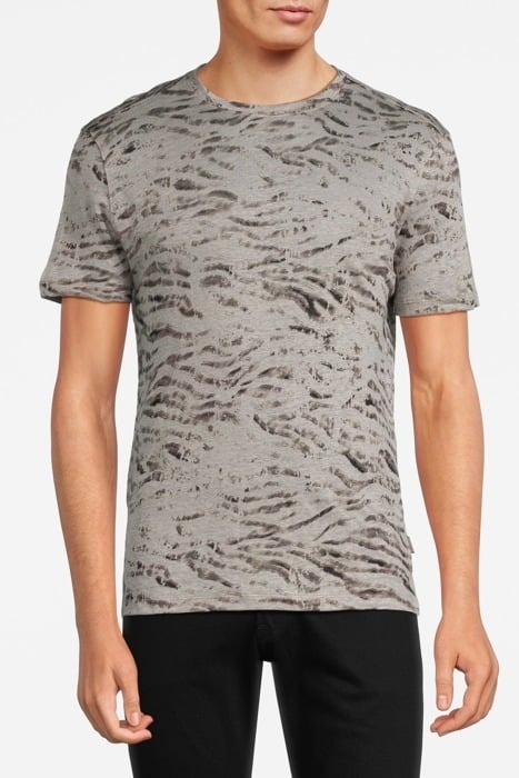 WARDS SS WATERCOLOR ZEBRA PRINT LINEN CR ASH 1