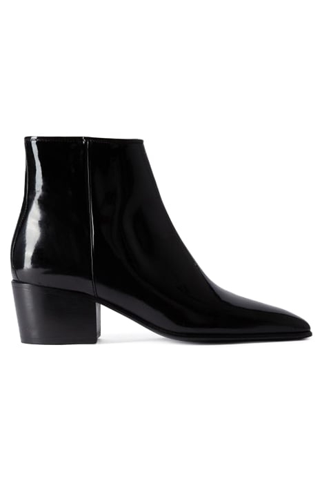 BOTTINES EN CUIR VINYLE AVEC ZIP INTERIEUR BLACK 1
