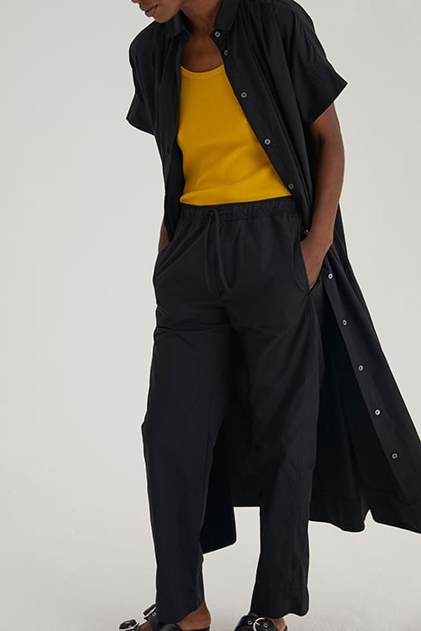 COTTON PLEATED DRESS BLACK 3