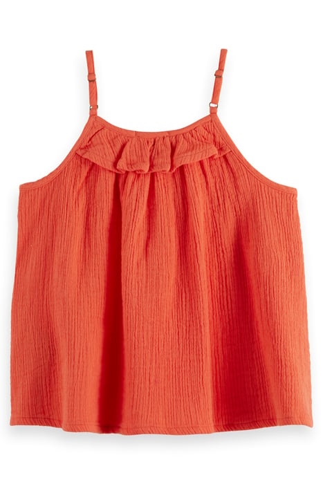 GIRLS CRINKLE COTTON TOP STRAWBERRY 5