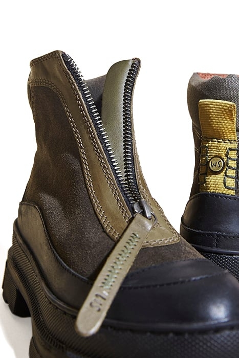 MAGDA SPORTY ZIP BOOT KHAKI GREEN 4