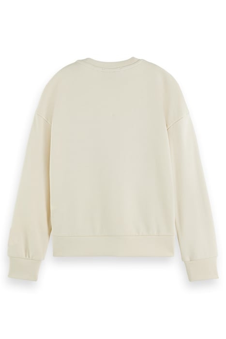 GIRLS LOOSE-FIT ARTWORK SWEATSHIRT ECRU 2