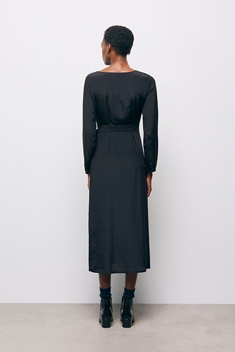 ROBE LONGUE MANCHES LONGUES JUPE DENTELLE BLACK 2