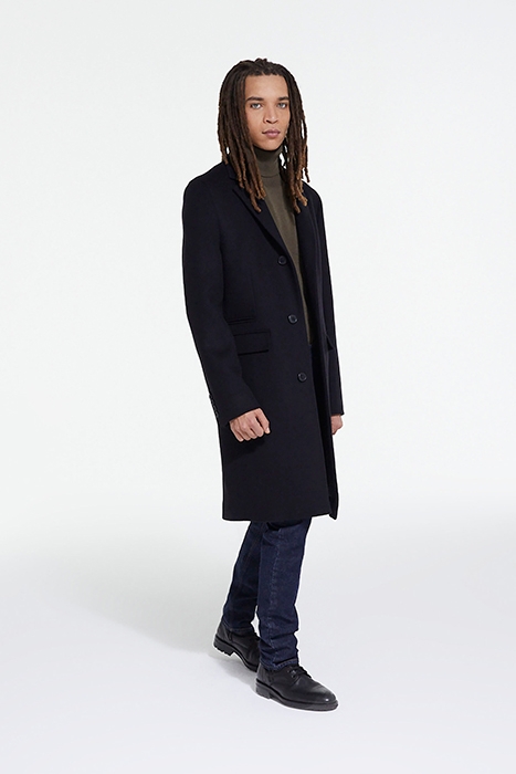 MANTEAU LONG POCHES RABATS BLACK 3