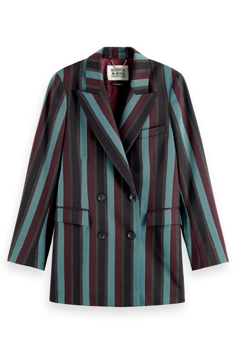 STRIPED DOUBLE BREASTED BLAZER HERITAGE LUREX STRIPE 4