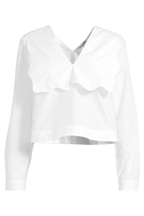 COTTON POPLIN RHYTHM COLLAR BLOUSE BRIGHT WHITE 3