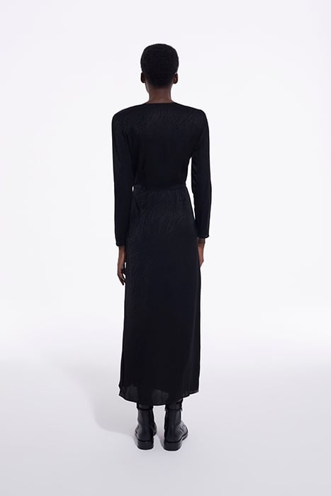 ROBE LONGUE JACQUARD PEARLS BLACK 2