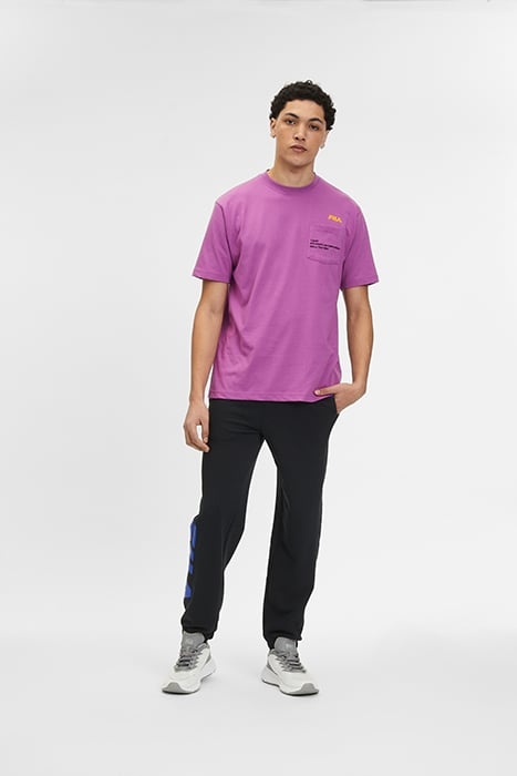 CUFFED SWEATPANTS WITH TRANSFER AND EMBROIDERY DETAIL BLACK 3