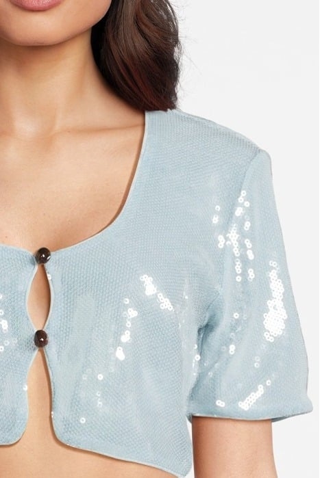 LIGHT SEQUINS BLOUSE ICE WATER 4