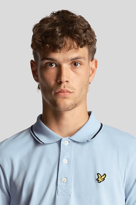TIPPED POLO SHIRT LIGHT BLUE/ DARK NAVY 5