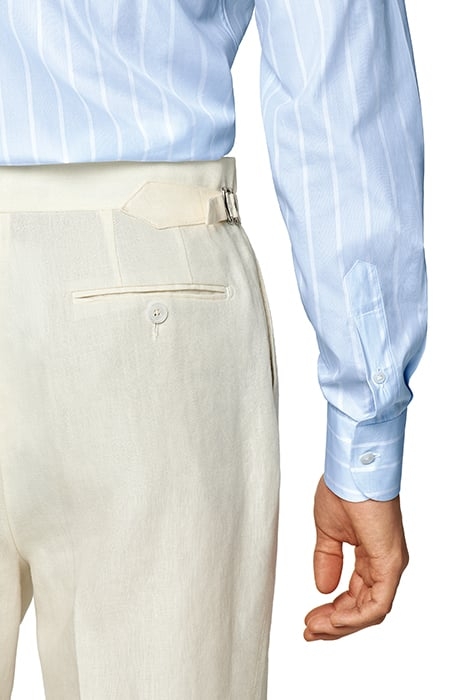 LIGHT BLUE STRIPED POPLIN SLIM FIT SHIRT LIGHT BLUE 6