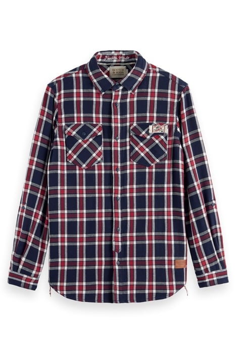 ARCHIVE DOUBLE FACE TWILL CHECK RED BLUE CHECK 4
