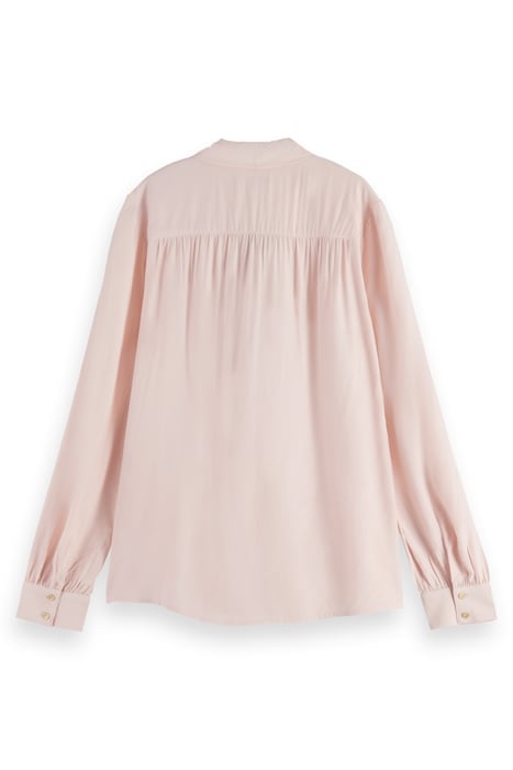 SHIRT WITH TIE NECK PALE PINK 5