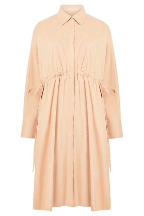 POPLIN TIE SHIRT DRESS K TAN 1