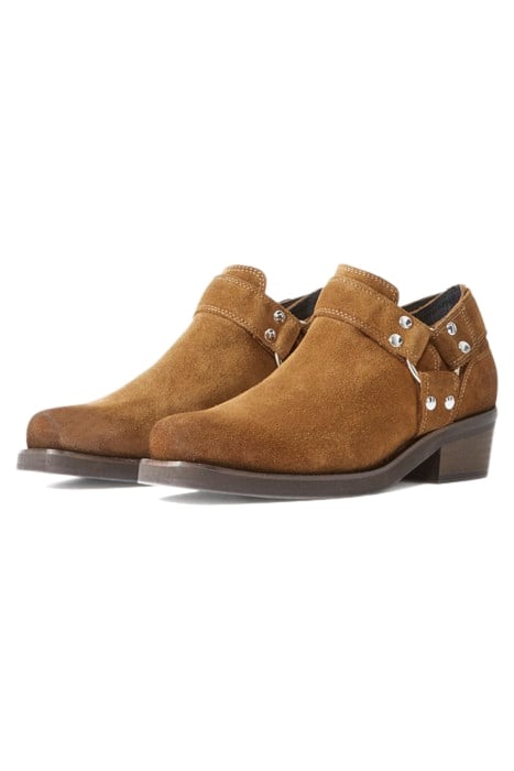 BOTTINES BASSES EN DAIM AVEC BOUCLES BROWN 2
