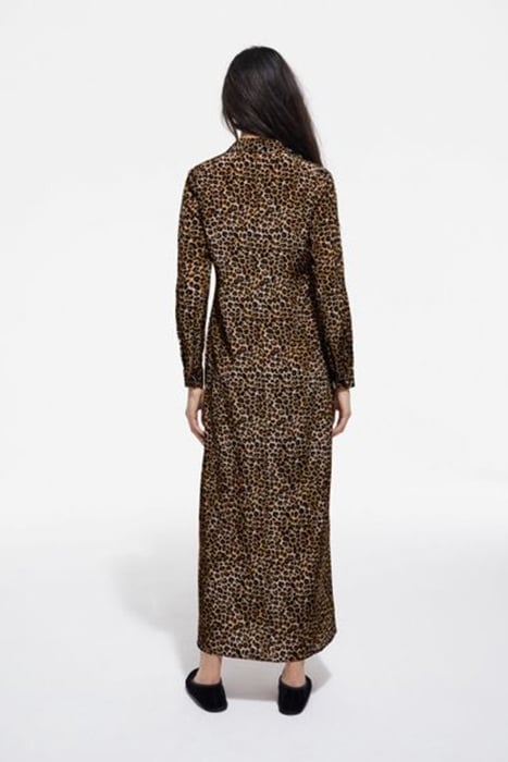 ROBE LONGUE PETIT LEO SOIE LEOPARD 2
