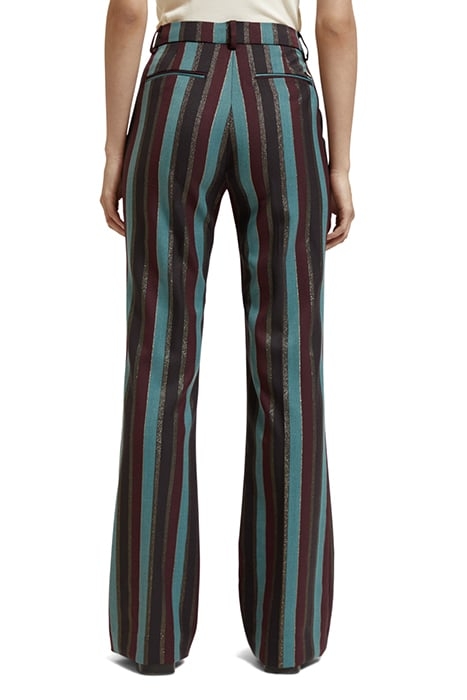 VIOLET - GLITTER STRIPE HIGH RISE FLARE PANT HERITAGE LUREX 2