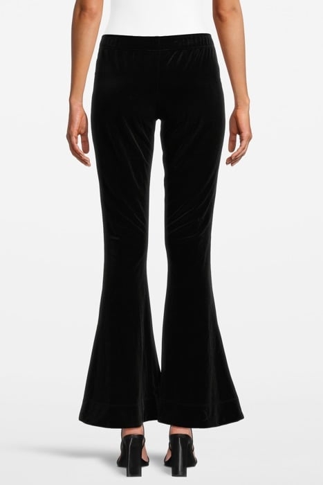 VELVET JERSEY FLARED PANTS BLACK 2